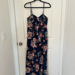Band of Gypsies Navy Floral Jumpsuit
